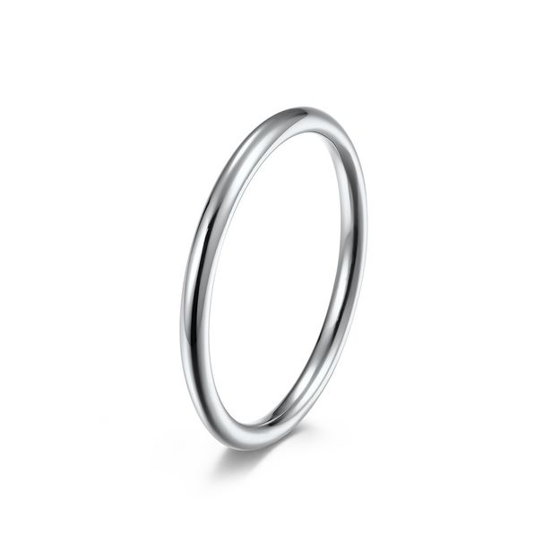 INS genderless cold style titanium steel round wire tail ring ring men and women neutral smooth plain ring stackable hand jewelry_ipsvogv.com