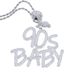 Men's Punk Style Zircon Letter Necklace - 90S Baby Hip Hop Chain With Cubic Zirconia, Adjustable 24-32 Inches (Silver/Gold) Zircon Men's Necklace_ipsvogv.com