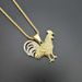 Hip hop hip hop jewelry titanium steel gold plated diamond Gallic rooster pendant_ipsvogv.com