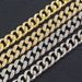Hip hop full flat ancient Miami bar necklace for men's cool and domineering diamond studded buckle neck chain with a_ipsvogv.com
