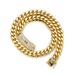 Men's Jewelry Zircon Buckle Titanium Steel Stainless Steel Jewelry Cuban Chain Men's Hip Hop Necklace 14k18k Gold_ipsvogv.com