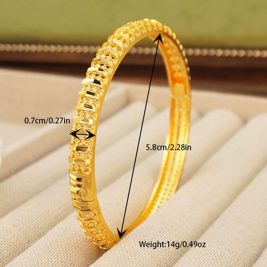 Luxurious And Elegant Geometric Flower Design Women's Copper Plated Bracelet Bridal Wedding Party Birthday Gift_ipsvogv.com