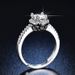 Hot selling fashionable wo's luxury open mouth round bag, one carat simulated moissani diamond engaget ring for_ipsvogv.com