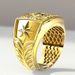 Cao Shi's Personalized Creative Crown Pattern Men's Gold Plated Ring Handicraft_ipsvogv.com