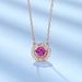 Element Style Crystal Round Smart Beating Heart Necklace Clavicle Chain_ipsvogv.com