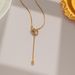 Titanium Steel Colorless Double Ring Necklace with Micro Set Zircon Light Luxury and Exquisite Collar Chain Women's_ipsvogv.com