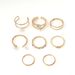Golden Pearl Instagram Cool Light Wind Open Tail Double Layer Adjustable Index Finger Ring Combination Set_ipsvogv.com