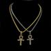 Environmentally Friendly Alloy Pendant Jewelry, Tennis Necklace, Men's Street Rap Full Diamond Cross Jewelry_ipsvogv.com