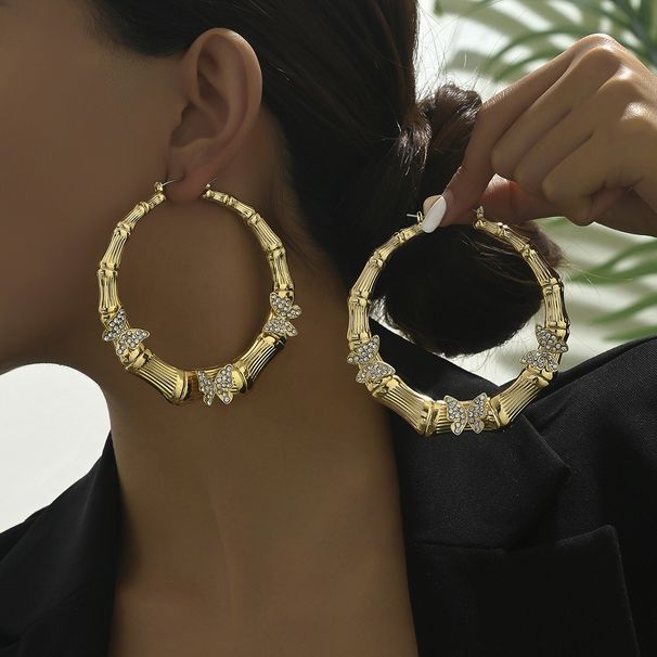 Women’s Jewelry Set Fashion Inlaid Diamond Women's Earrings Niche Butterfly Large Earring Design Earrings Versatile Temperament Earrings_ipsvogv.com