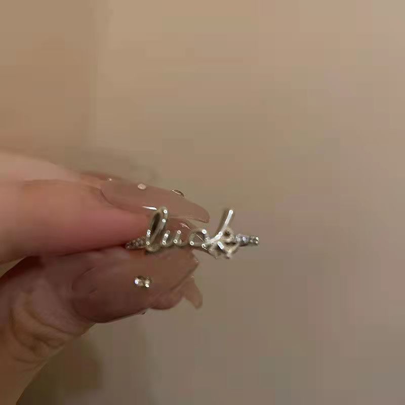 collection 】 【 2703 Lucky People's Star Letter Zircon Women's Summer Ins Simple Cold Wind Fashion Personality Finer 【 】_ipsvogv.com