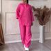 Women's Clothing 2 piece Set Large Size Cotton and Linen Shirt Set High Waist Loose Pants_ipsvogv.com