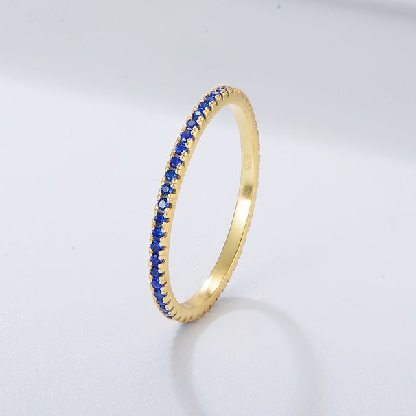 Women's Jewelry S925 Sterling Silver Colored Zircon Micro Inlaid Diamond Ins Ring Fashion Temperament Hand Jewelry_ipsvogv.com