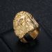 Hot Selling Stainless Steel Polished Gold Plated YS Portrait Men's Ring_ipsvogv.com