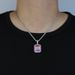 Men's Jewelry Hip Hop New Pink Blue Purple Green Square Solid Pendant Necklace Couple Necklace_ipsvogv.com