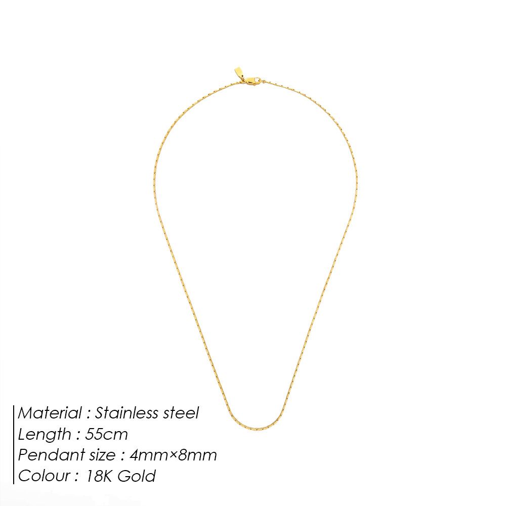 Men's Jewelry Wire Chain Necklace Fashionable Simple Solid Round Snake Necklace Batch_ipsvogv.com