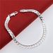 Silver Plated Side Bracelet For Men Women, Korean And Japanese Style, Unique Cool Hip-Hop Ins Niche Simple Design 5MM_ipsvogv.com
