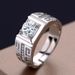 One Carat Simulated Moissanite Style Domineering Open Diamond Men's Fashion Simple Ring, Adjustable_ipsvogv.com