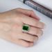 Open Mouth Brazilian Natural Amethyst Gemstone Personality Style Men's Trendy Inlaid Green Ring_ipsvogv.com