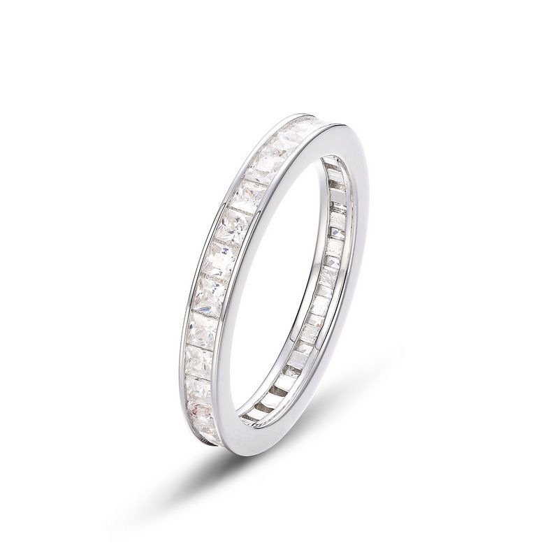 Summer Bright Colored Zirconium Closed Ring S925 Silver Inlaid Colored Gem Light Luxury Simple Ring_ipsvogv.com