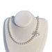 S Pure Silver Light Luxury Niche Ribbon Bowknot Shi Family Pearl Necklace For Women High-end Clavicle Chain Versatile_ipsvogv.com