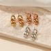 Women’s Jewelry Set Fashion Cuban Chain Earrings Simple Chain Stainless Steel Gold Plated Earrings Fashion Creative Popular Design Earrings_ipsvogv.com