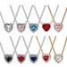 Love Series White Copper Plated S925 Silver Heart Shaped Necklace_ipsvogv.com