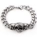 Stainless Men's Bold Skull Bracelet Titanium Cuban Cast Steel Four-Sided Polished Chain Jewelry_ipsvogv.com