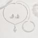 Women’s Jewelry Set Fashion Fashion Full Diamond Jewelry Set New Shiny Zircon Wedding Party Necklace Earrings Bracelet Set Party Wear_ipsvogv.com