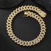 High-Quality Luxury Fashion Alloy Three-Row Diamond 20mm Cuban Chain Necklace_ipsvogv.com
