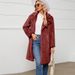 Women's Clothing F0626 fashion casual suit collar fur coat plush long coat autumn and winter coat_ipsvogv.com