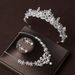Main wedding dress crown headband bride headdress pearl necklace three piece set princess high end luxury accessories_ipsvogv.com