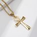 Men's Jewelry Stainless Steel Ankh Cross Necklace Personality Niche Titanium Steel Cross Pendant Pendant_ipsvogv.com