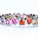Love color zirconium ring female S925 silver inlaid color gem finger ring fashion all match_ipsvogv.com