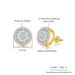Unisex Jewelry Fashion new round full diamond hip hop earrings zircon micro inlaid threaded earrings, gold plated street fashion earrings_ipsvogv.com