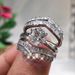Cao Shi Fashion Jewelry New Three Piece Combination Couple Ring Set_ipsvogv.com