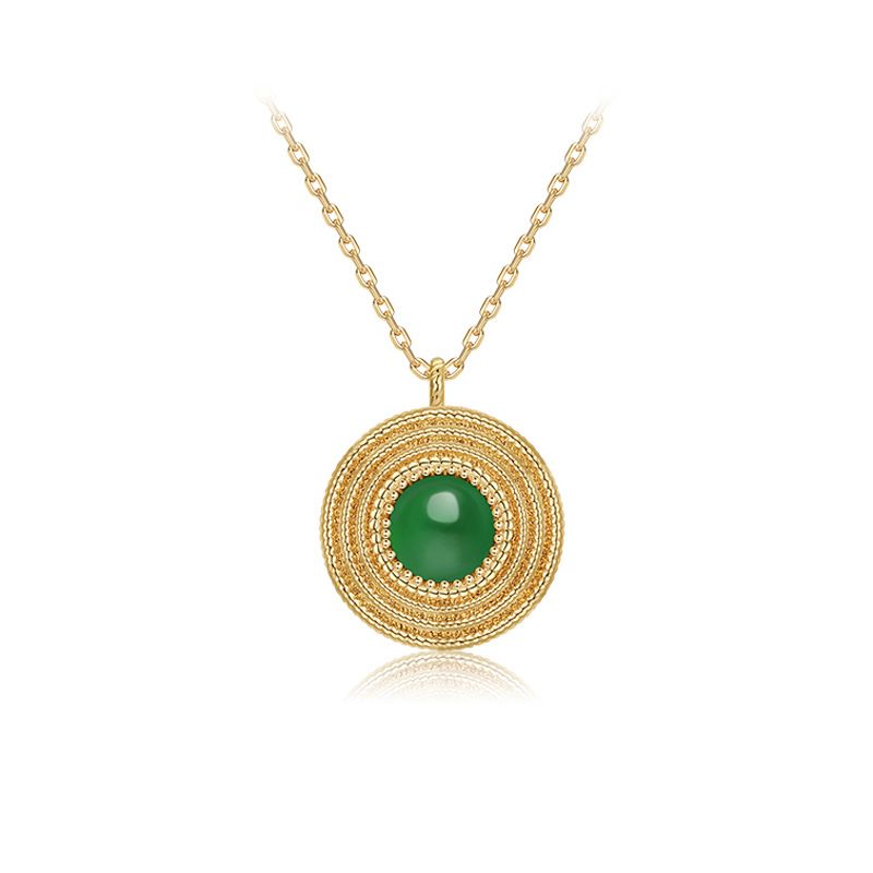Women's Jewelry French Retro Circle Straw Hat Necklace Light Luxury High End Design Sense Fashion Temperament Versatile Clavicle Necklace_ipsvogv.com