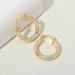 Unisex Brass With Real Gold Plating, Hot Selling Across Fashionable Three Color Circle Earrings, Ladies' Versatile Earrings_ipsvogv.com