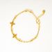 Four Leaf Clover And Five Flower Vietnamese Sand Gold Bead Bracelet With Niche Design That Never Fades, Brass Alloy_ipsvogv.com