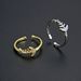 Unisex Simple And Elegant Real Gold Electroplated Fish Bone Ring With Adjustable Opening, Must Have For Fashionistas_ipsvogv.com