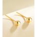 Sterling Silver Small Ball Earrings Women Simple Fashion Niche Design Sense _ipsvogv.com