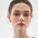 Women's Jewelry Personality Running Beads Micro Inlaid Zircon Earrings Fashionable Temperament Light Luxury Small And Versatile Cold Style Ear Buckles_ipsvogv.com
