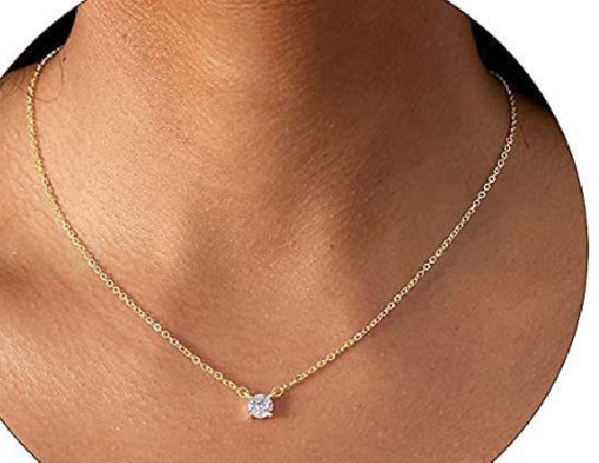 Brass Real Gold Electroplating Hot Sales Double Layer Luxury Inlaid Zircon Pendant High Grade Women's Necklace_ipsvogv.com