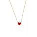 Women's Jewelry Titanium Steel Double Sided Small Red Heart Necklace Shell Design Simple Green Necklace Love Ins Net Red Clavicle Necklace_ipsvogv.com