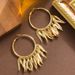 Fashionable Exaggerated Geometric Circle For Women With A Sense Of Luxury, Fashionable And Personalized Silver Needle_ipsvogv.com