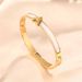 Net Red Titanium Steel Bracelet Female Letter V White Fritillaria Niche Design Luxury Ins Colorfast Hand Jewelry_ipsvogv.com