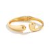 Texture Metal Smooth Water Drop Hug Fashion Ins Style Cross Spring Buckle Open Bracelet_ipsvogv.com