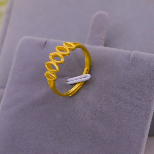 Authentic Vietnamese Sand Gold Ring For Men Women, Lively And Trendy Men's Ring, Simulated Ancient French Plating,_ipsvogv.com