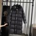 Women's Clothing Winter New Black Gold New winter coats Mid Length winter coats Jacket Women's Temperament Hooded Windproof Over Knee_ipsvogv.com