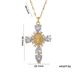 Micro Inlaid Zircon Pendant Creative Personalized Virgin Cross Necklace Female Clavicle Chain_ipsvogv.com