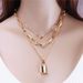 Versatile Baroque Pearl For Women's Multi Layered Lock Shaped Love Necklace With Collar Chain_ipsvogv.com